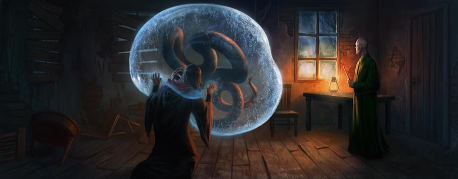 Snape is bitten by Nagini in the Shrieking Shack.