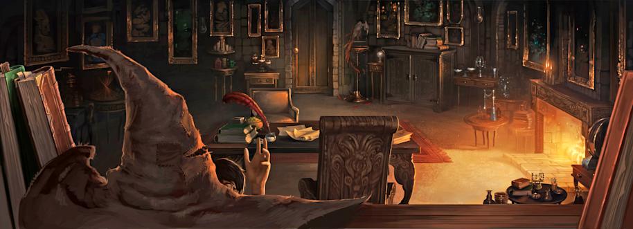 Sorting Hat in Dumbledore's office