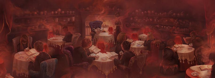 A steam filled divination class room from the Prisoner of Azakban