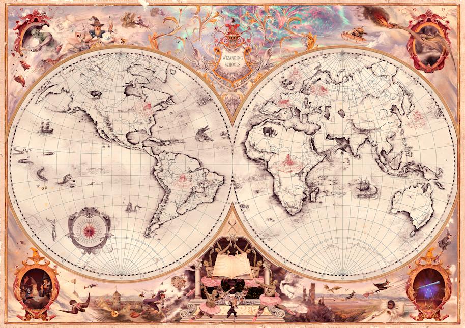 Wizarding Schools Map